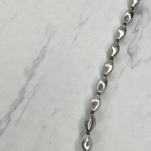 Chico's Salma Silver Tone Beaded Long Necklace - Picture 5 of 11